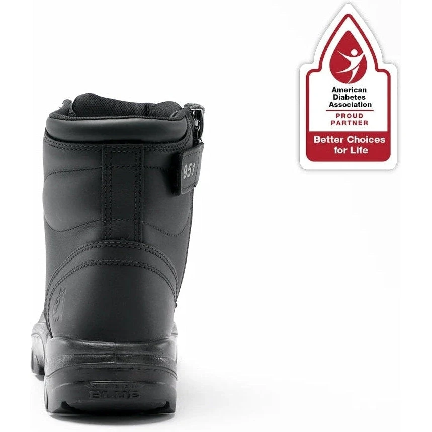 Steel Blue Men's Argyle 6" WP Steel Side Zip Work Boot - Black - 810951 - Image 5