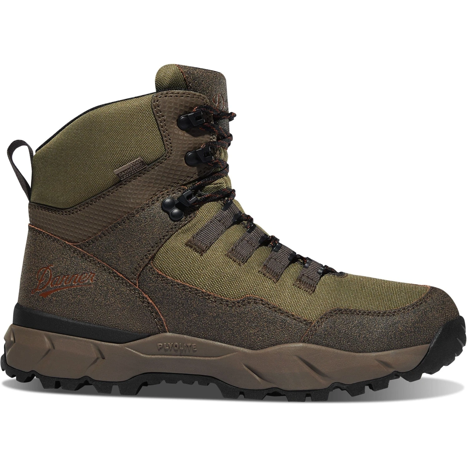 Danner Men's Vital Trail 6" WP Hiking Boot - Brown/Olive - 65301 - Image 2