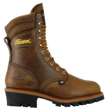Thorogood Men's Logger 9" ST WP Ins USA Work Boot - Brown - 804-3554 - Image 4