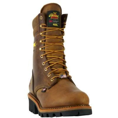 Thorogood Men's Logger 9" ST WP Ins USA Work Boot - Brown - 804-3554 - Image 3