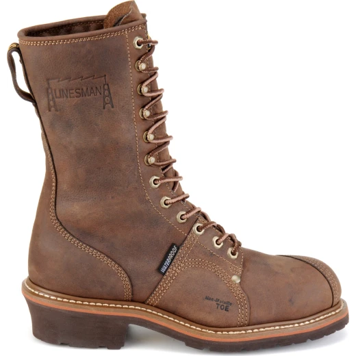 Carolina Men's Linesman 10" Comp Toe WP Work Boot - Brown - CA1904 - Image 2