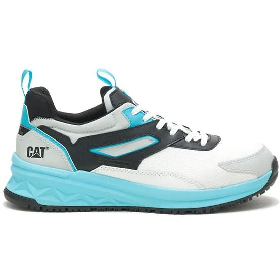 CAT Men's Streamline Runner CCT Slip Resist Work Shoe -White/Blue- P91492 - Image 2