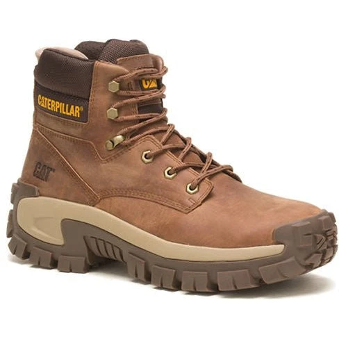 CAT Men's Invader Hi Steel Toe Slip Resist Work Boot -Mushroom- P91596