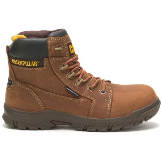 CAT Women's Resorption Waterproof Comp Toe Work Boot - Brown - P91392 - Image 2