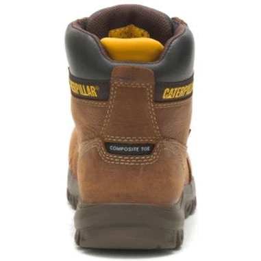CAT Women's Resorption Waterproof Comp Toe Work Boot - Brown - P91392 - Image 4
