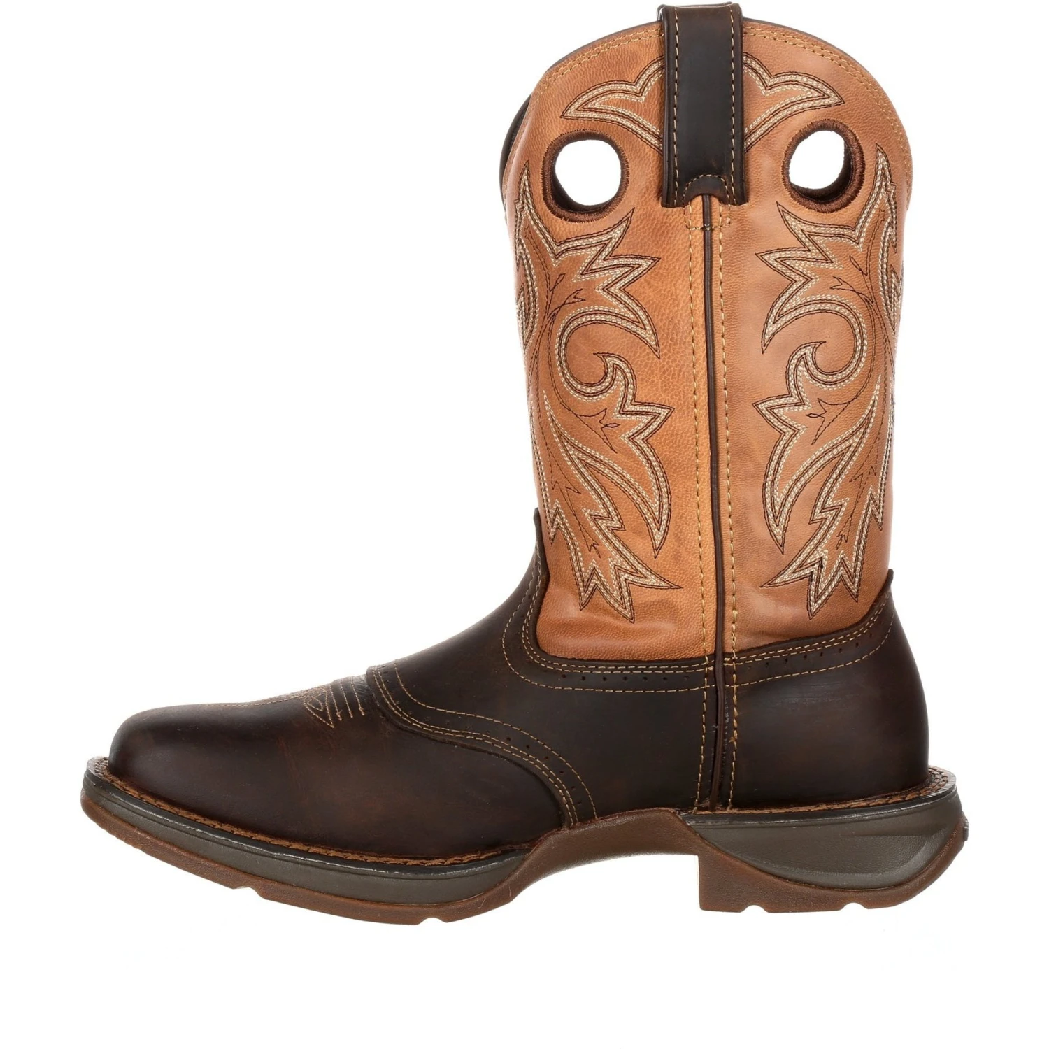 Durango Men's Rebel 11" Steel Toe WP Western Boot- Brown/Tan- DB019 - Image 3