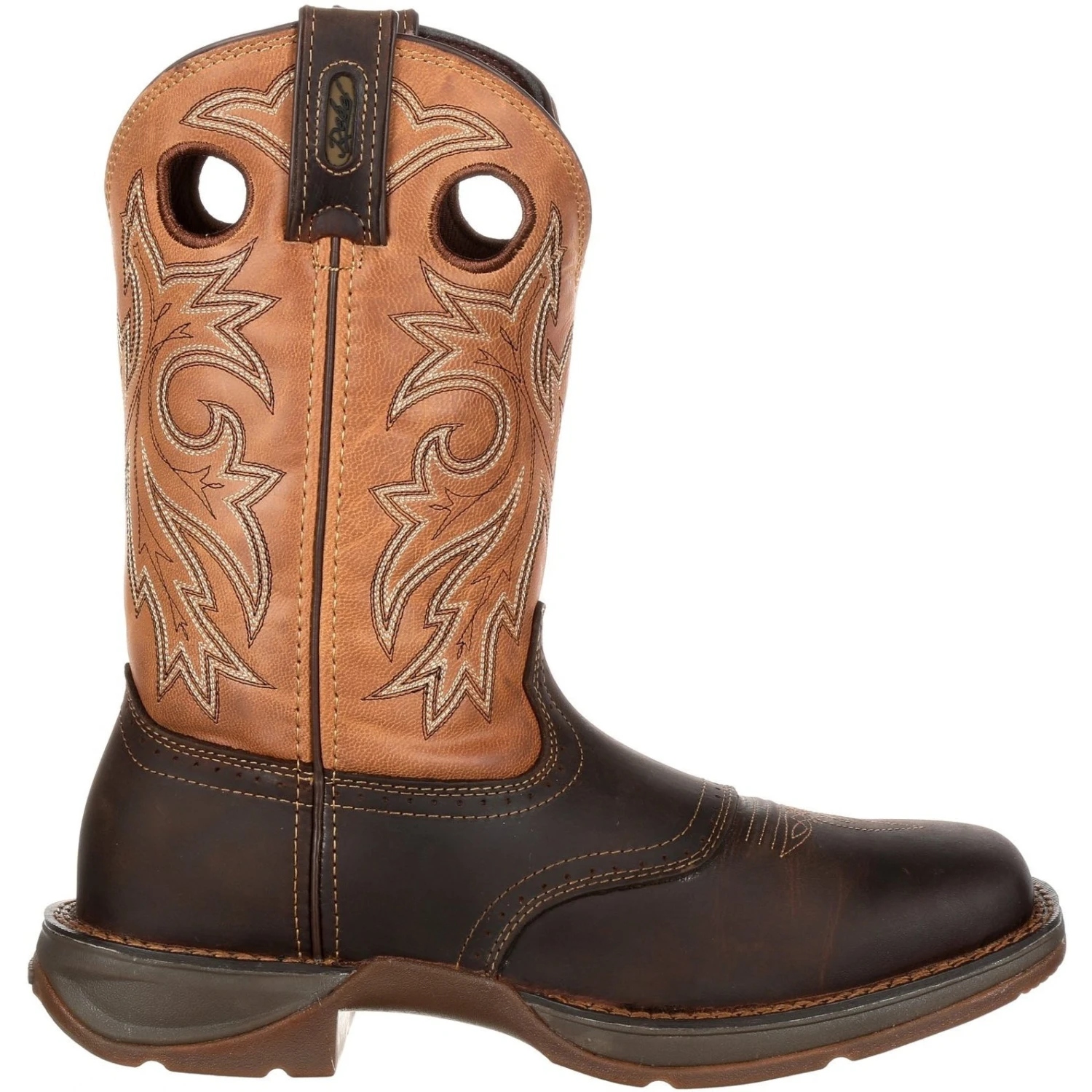 Durango Men's Rebel 11" Steel Toe WP Western Boot- Brown/Tan- DB019 - Image 5