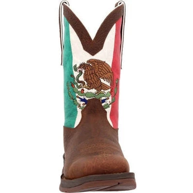 Durango Men's Rebel By Mexico Flag 11" ST Western Boot -Brown- DDB0430 - Image 4
