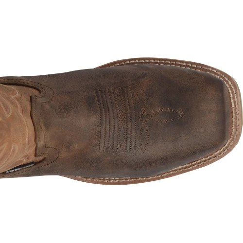 Double H Men's Abner 12" Sqr Toe WP Western Work Boot - Brown - DH4353 - Image 5