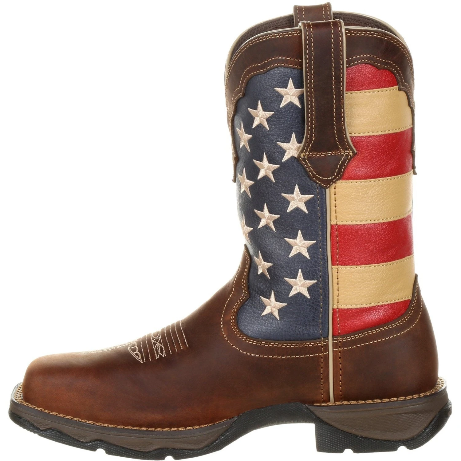 Durango Women's Lady Rebel 10" Steel Toe Patriotic Flag Work Boot - Image 3