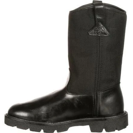 Rocky Men's Warden Pull-On Wellington Duty Boot - Black - FQ0006300 - Image 4