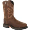 Georgia Men's Carbo-Tec LT 11" Stl Toe WP Western Boot -Brown- GB00264