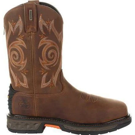 Georgia Men's Carbo-Tec LT 11" Stl Toe WP Western Boot -Brown- GB00264 - Image 5