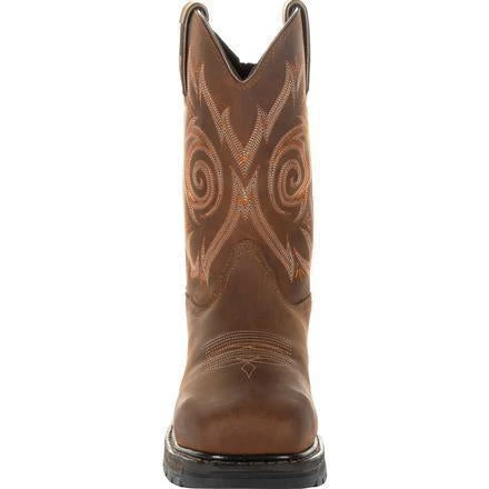 Georgia Men's Carbo-Tec LT 11" Stl Toe WP Western Boot -Brown- GB00264 - Image 4