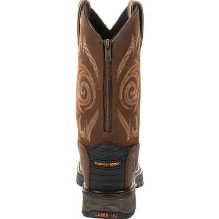 Georgia Men's Carbo-Tec LT 11" Stl Toe WP Western Boot -Brown- GB00264 - Image 3