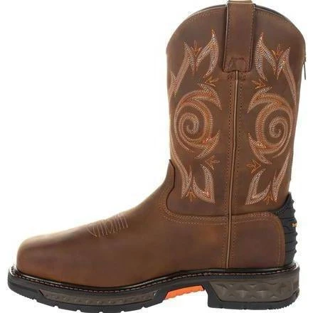 Georgia Men's Carbo-Tec LT 11" Stl Toe WP Western Boot -Brown- GB00264 - Image 2
