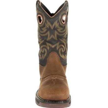 Georgia Men's Carbo-Tec LT 11" Stl Toe WP Western Boot -Brown- GB00267 - Image 7