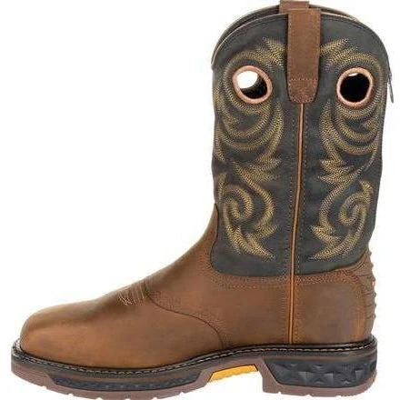 Georgia Men's Carbo-Tec LT 11" Stl Toe WP Western Boot -Brown- GB00267 - Image 4