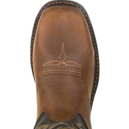Georgia Men's Carbo-Tec LT 11" Stl Toe WP Western Boot -Brown- GB00267 - Image 3