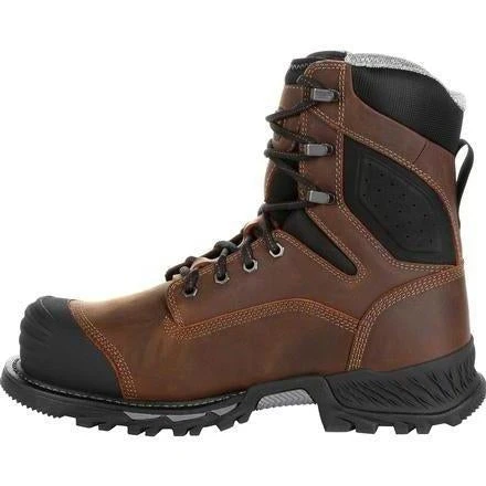 Georgia Men's Rumbler 8" Comp Toe WP Work Boot - Brown - GB00285 - Image 2