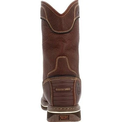 Georgia Women's Amp Lt Edge 10" WP Pull On Work Boot -Brown- GB00516 - Image 4