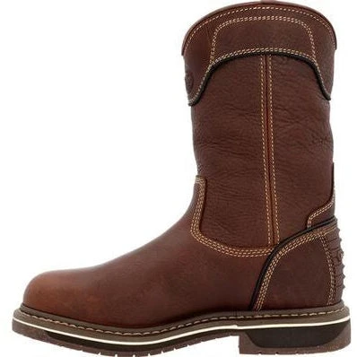Georgia Women's Amp Lt Edge 10" WP Pull On Work Boot -Brown- GB00516 - Image 3