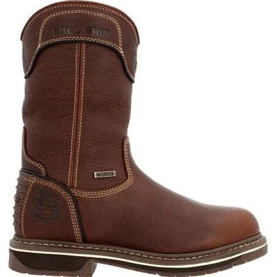 Georgia Women's Amp Lt Edge 10" WP Pull On Work Boot -Brown- GB00516 - Image 2
