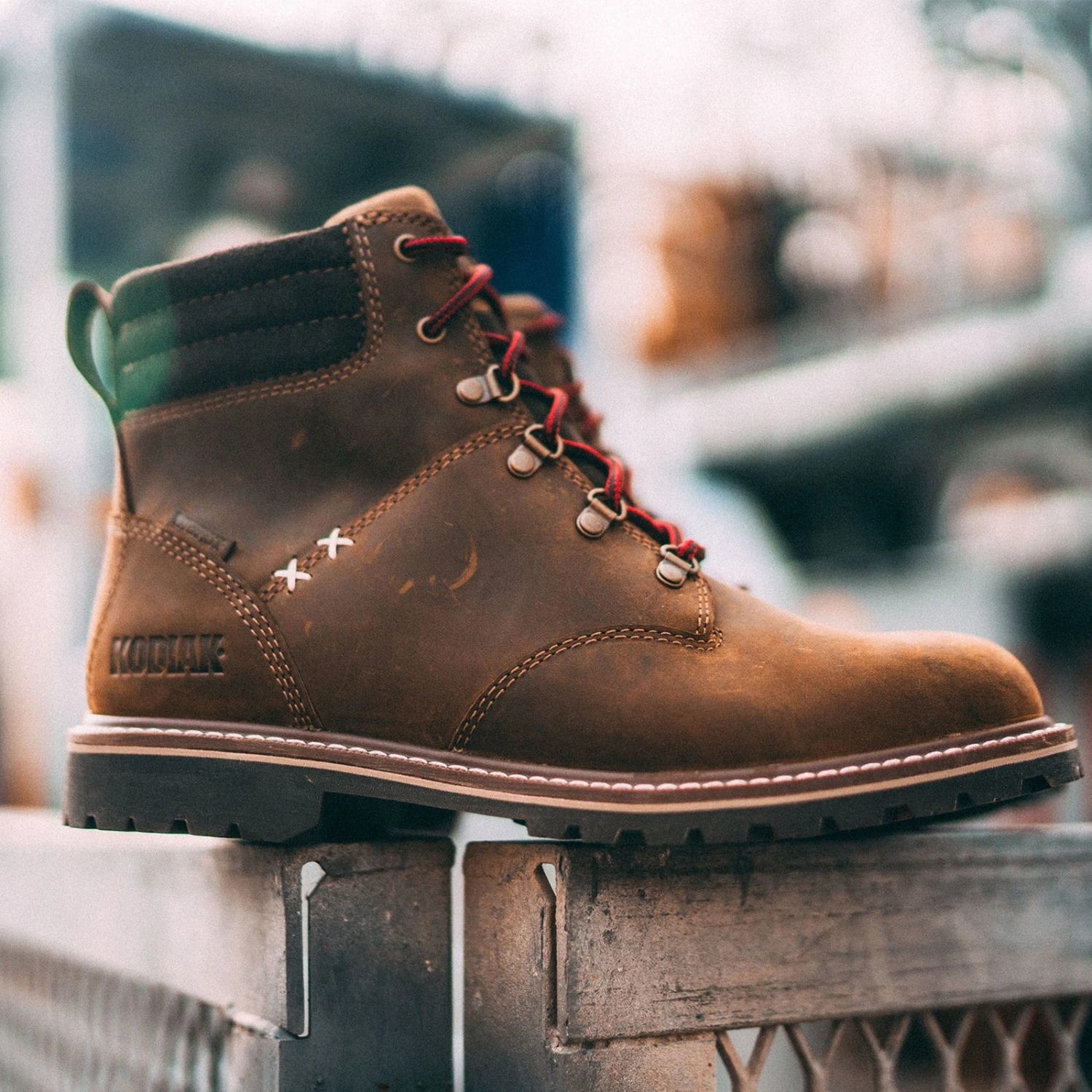 Kodiak Women's Bralorne 6" WP Slip Resist Safety Work Boot -Brown- 4TDSBN - Image 9