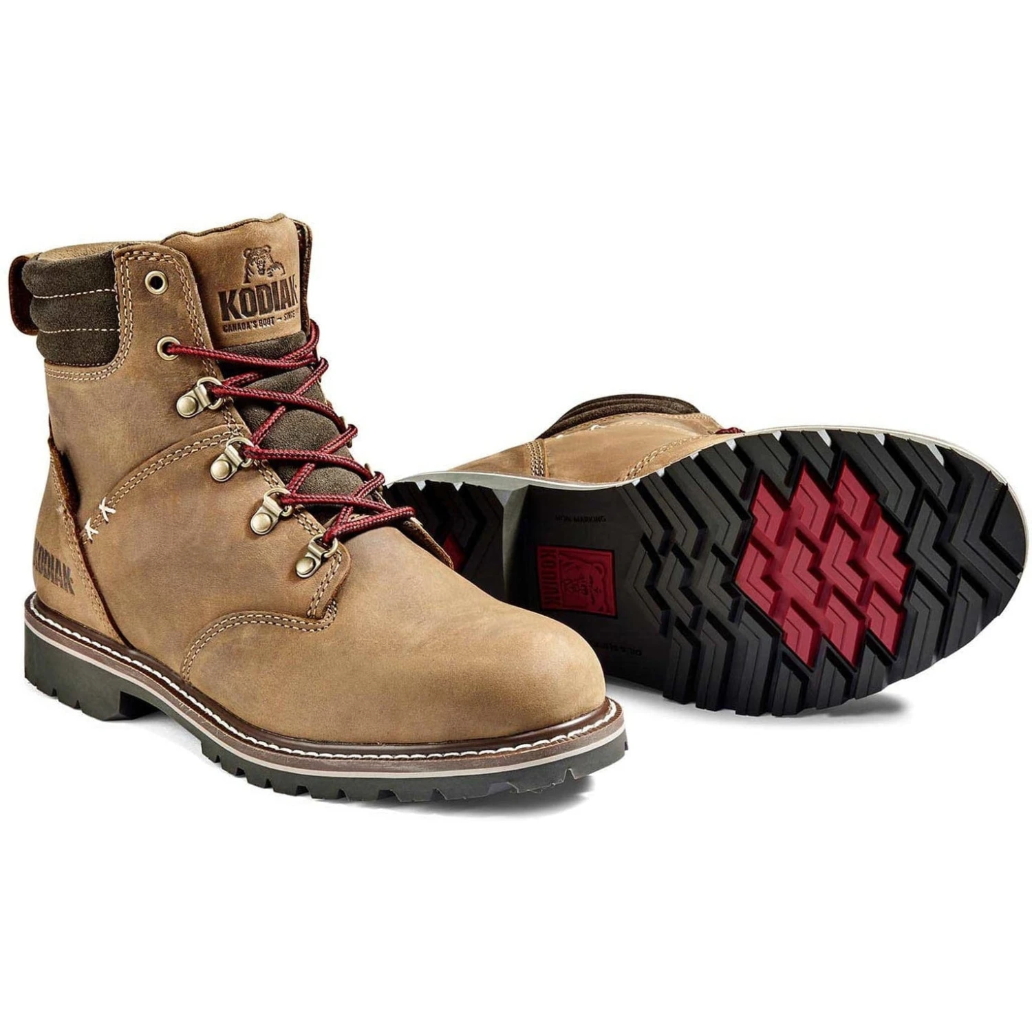 Kodiak Women's Bralorne 6" WP Slip Resist Safety Work Boot -Brown- 4TDSBN - Image 4