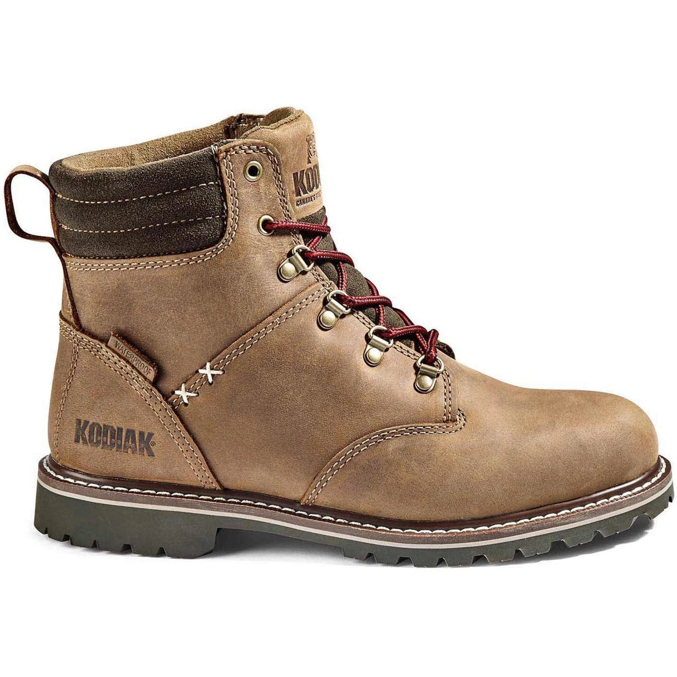 Kodiak Women's Bralorne 6" WP Slip Resist Safety Work Boot -Brown- 4TDSBN - Image 2