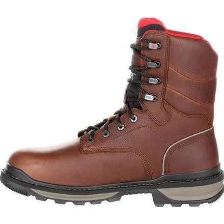 Rocky Men's Rams Horn 8" Comp Toe WP Ins Work Boot - Brown - RKK0284 - Image 3