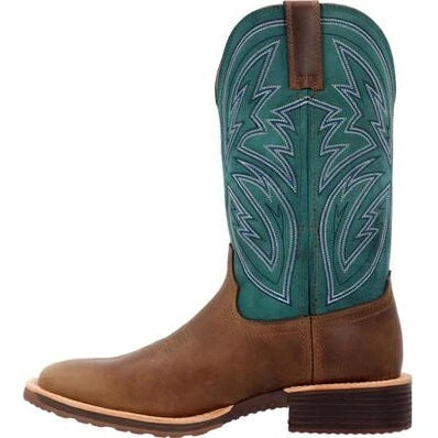 Rocky Men's Tall Oaks 12" ST Slip Resist Western Work Boot -Teal- RKW0406 - Image 3