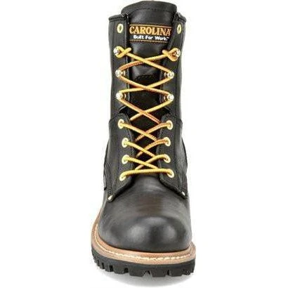 Carolina Women's Elm 8” WP Steel Toe Logger Work Boot - Black - CA1420 - Image 2