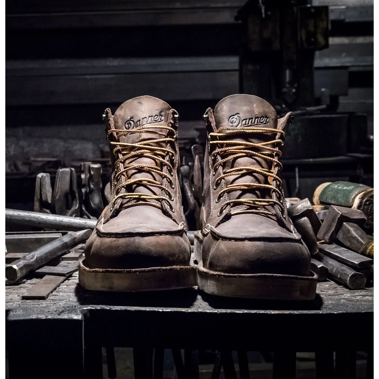 Danner Men's Bull Run USA Made 6" Moc Toe Wedge Work Boot - Brown - 15563 - Image 11