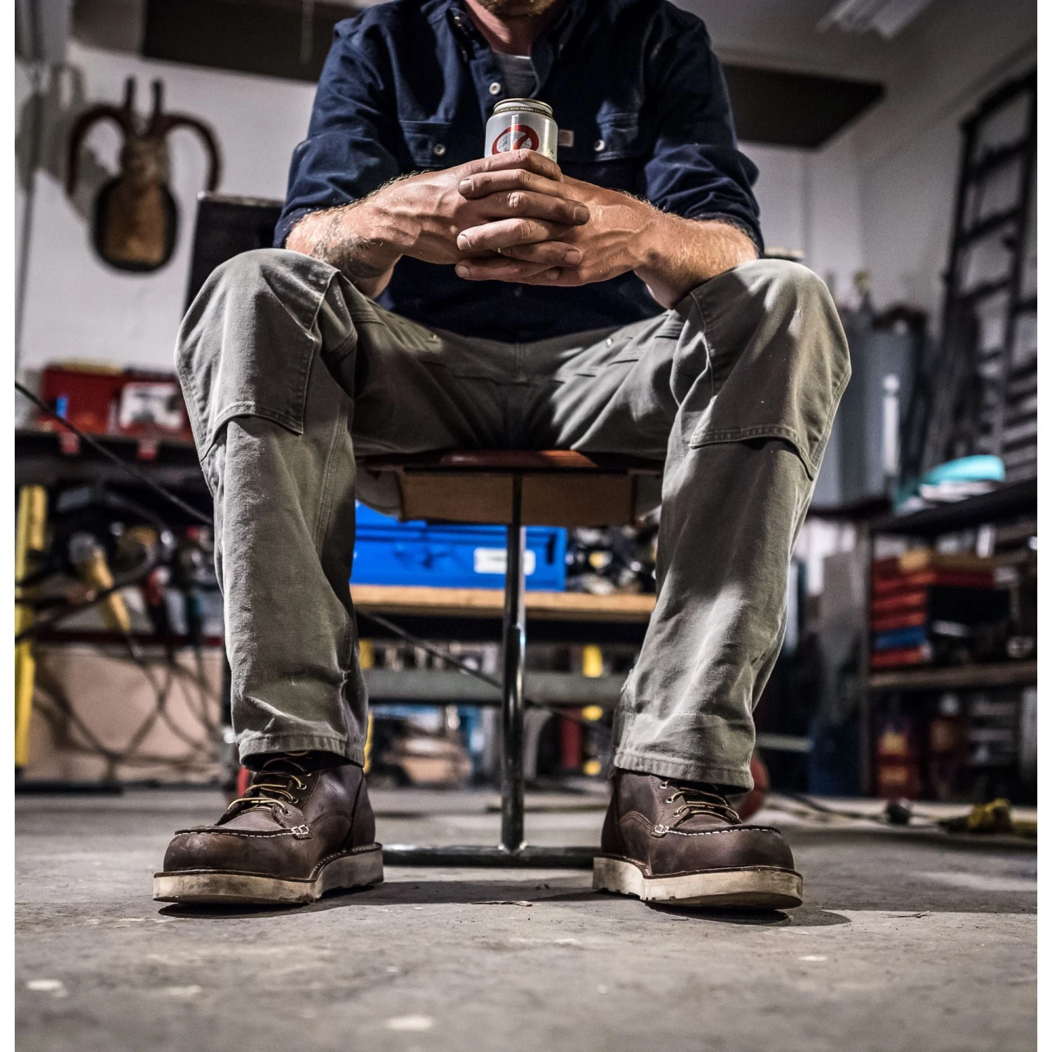 Danner Men's Bull Run USA Made 6" Moc Toe Wedge Work Boot - Brown - 15563 - Image 6