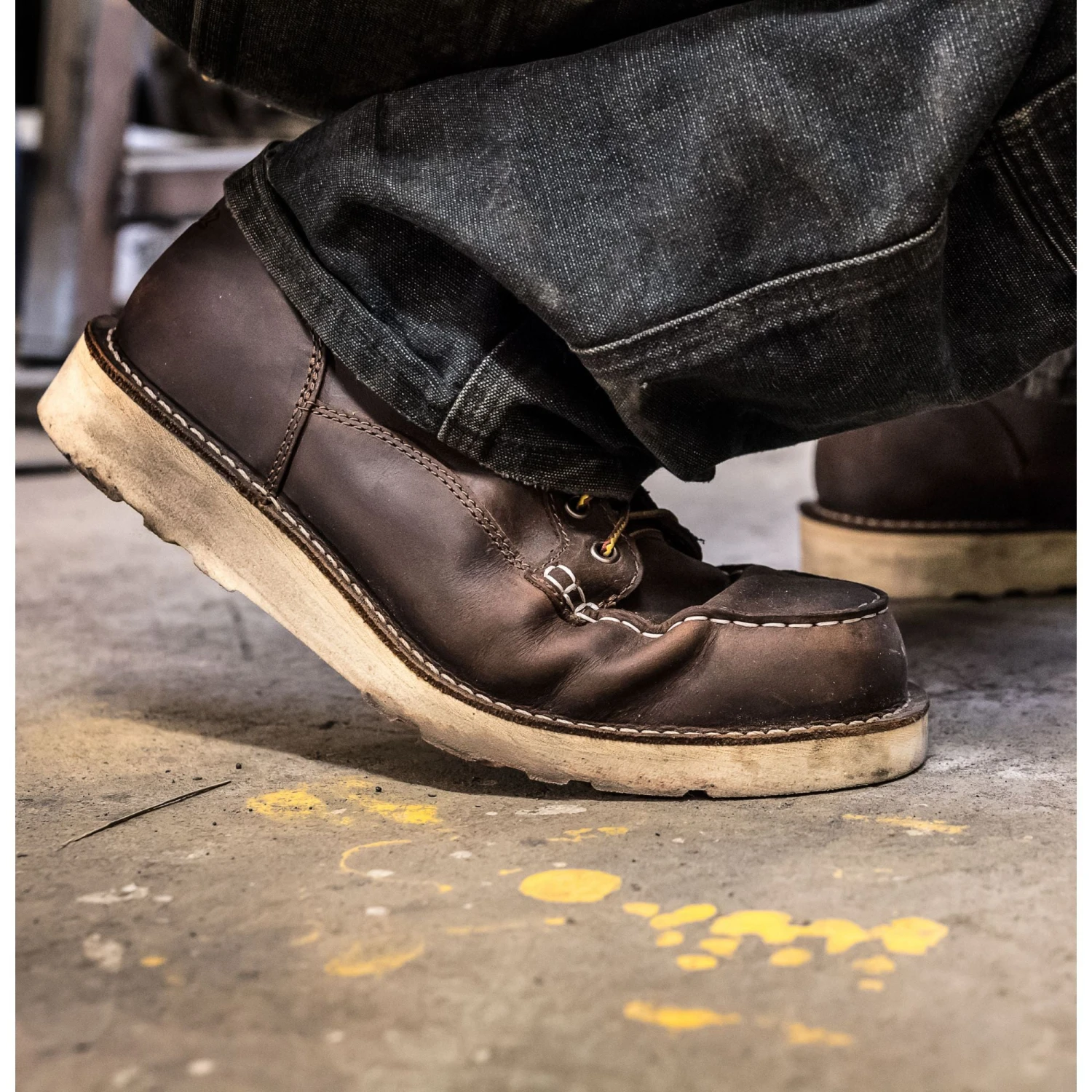 Danner Men's Bull Run USA Made 6" Moc Toe Wedge Work Boot - Brown - 15563 - Image 9