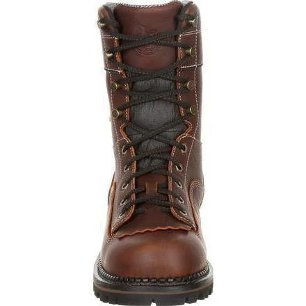 Georgia Men's AMP LT 9" Logger Comp Toe WP Work Boot - Brown - GB00238 - Image 6