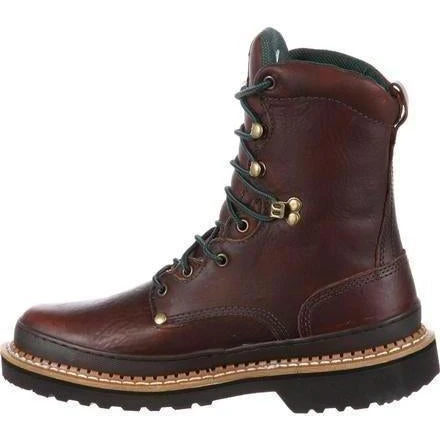 Georgia Men's Giant 8" Steel Toe Work Boot - Brown - G8374 - Image 6