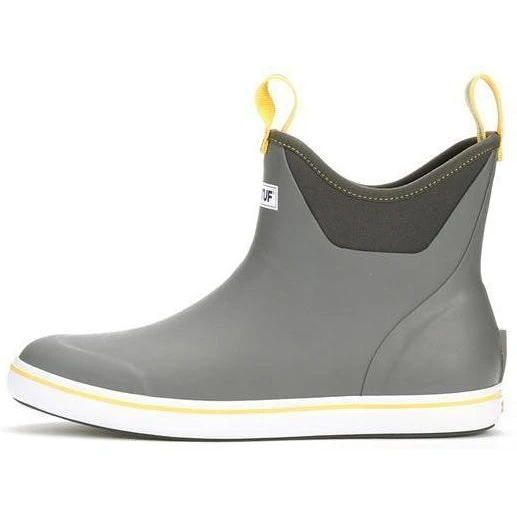 Xtratuf Men's 6" Ankle Deck Waterproof Boot - Gray / Yellow - 22735 - Image 4