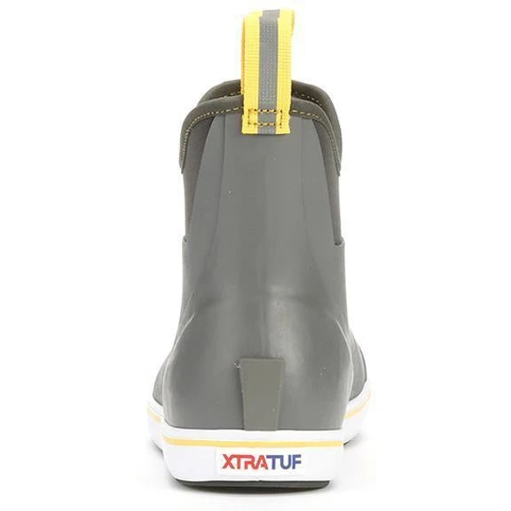 Xtratuf Men's 6" Ankle Deck Waterproof Boot - Gray / Yellow - 22735 - Image 3