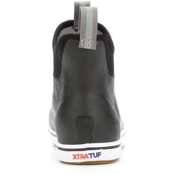 Xtratuf Men's 6" Ankle Deck Waterproof Slip On Shoe - Black - 22736 - Image 3