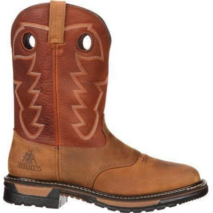 Rocky Men's Original Ride Waterproof Western Boot - Brown - RKYW039 - Image 2
